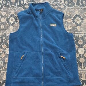 L.L. Bean Deep Blue Fleece Vest Size M